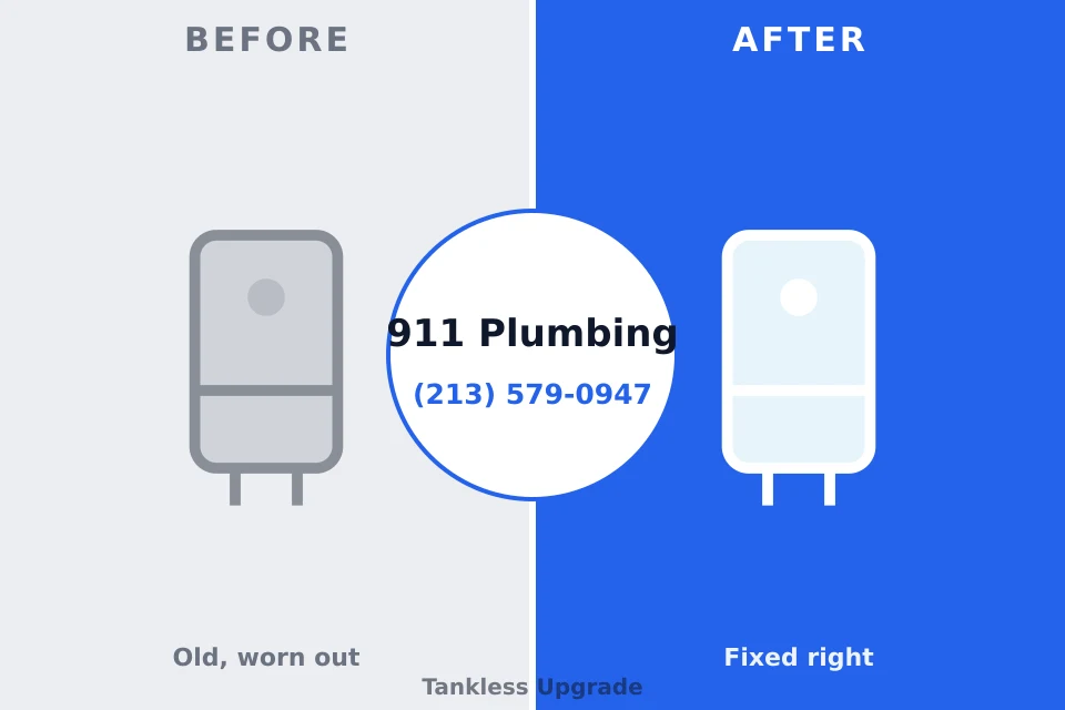Before and after: plumbing company Shenandoah, LA